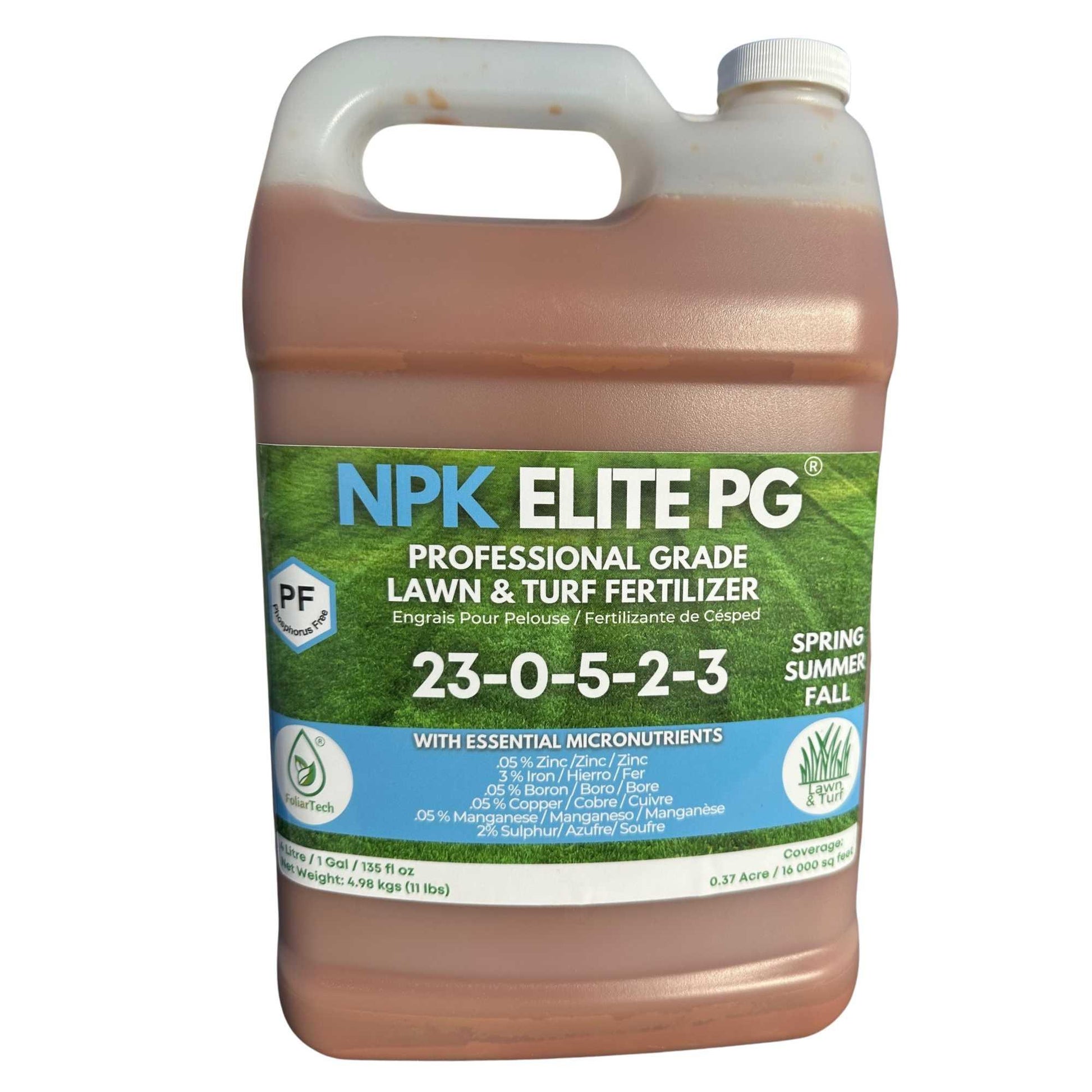 NPK ELITE PG PHOSPHORUS FREE® - Liquid Fertilizer - FoliarTech® 