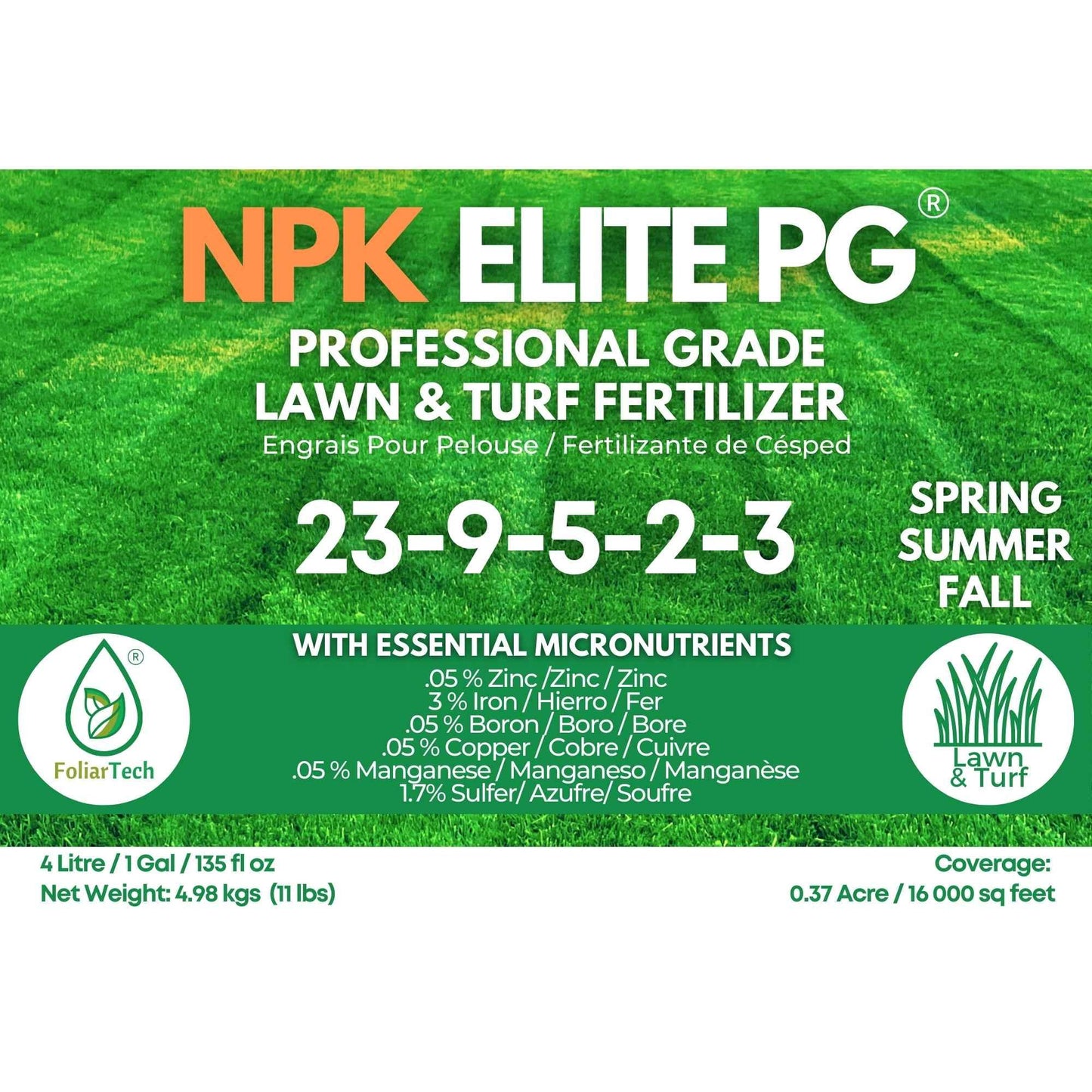 NPK ELITE PG® - Liquid Fertilizer - FoliarTech® 