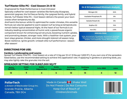 TURF MASTER ELITE PG - COOL SEASON GRANULAR FERTILIZER