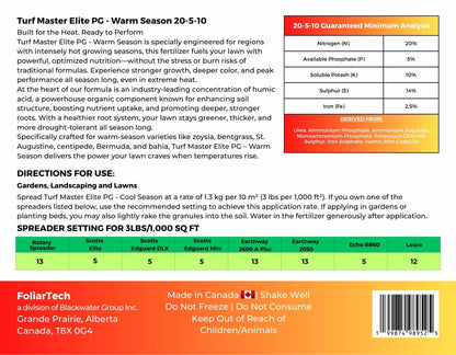 TURF MASTER ELITE PG - WARM SEASON GRANULAR FERTILIZER