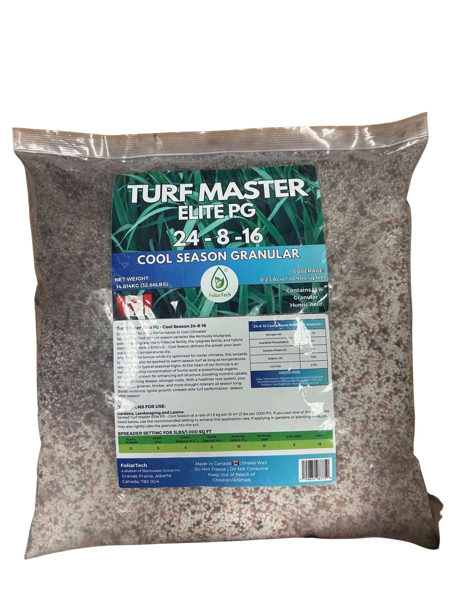 TURF MASTER ELITE PG - COOL SEASON GRANULAR FERTILIZER