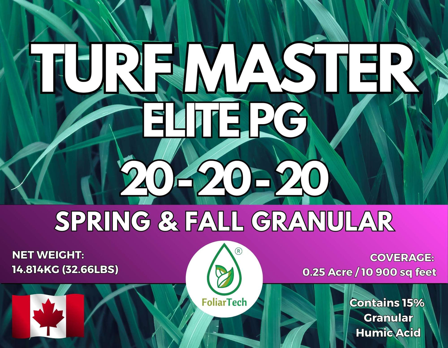 TURF MASTER ELITE PG - SPRING & FALL GRANULAR FERTILIZER