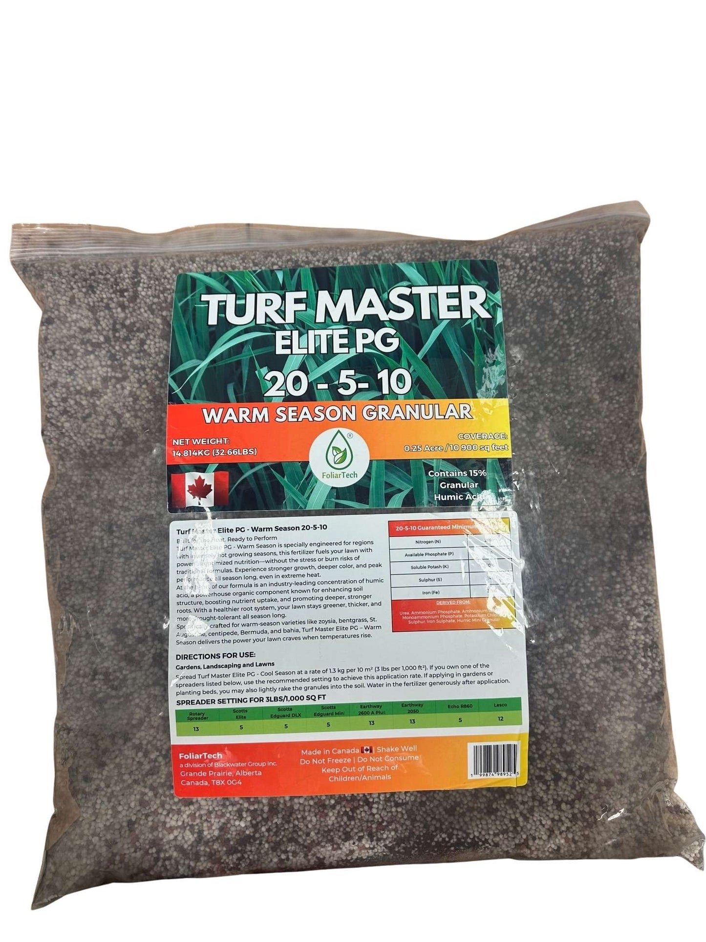 TURF MASTER ELITE PG - WARM SEASON GRANULAR FERTILIZER